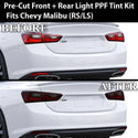 Full Headlight Taillight Precut Smoked PPF Tint Kit Film Overlay Fits Chevy Malibu 2016 - 2025 - Bogar Tech Designs