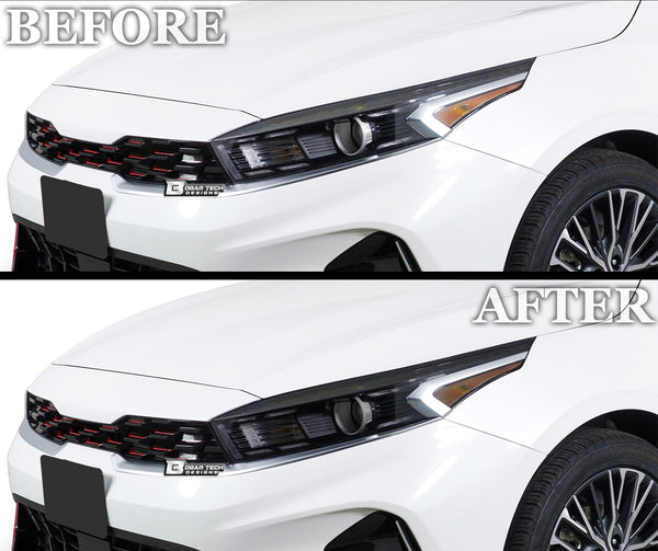 Full Headlight Taillight Precut Smoked PPF Tint Kit Film Overlay Fits Kia Forte 2019 - 2024 - Bogar Tech Designs