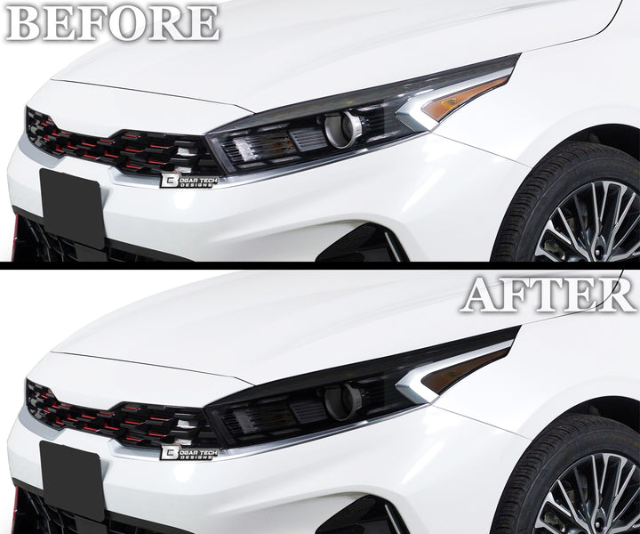 Full Headlight Taillight Precut Smoked PPF Tint Kit Film Overlay Fits Kia Forte 2019 - 2024 - Bogar Tech Designs