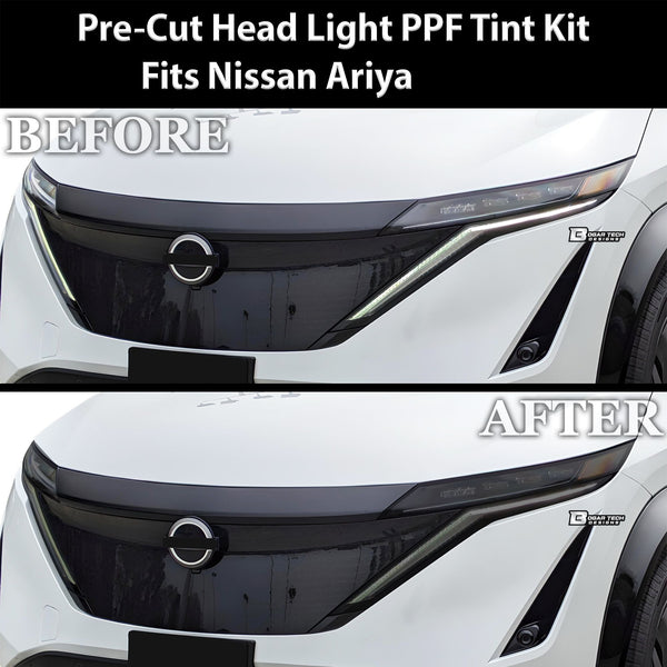 Full Headlight Taillight Precut Smoked PPF Tint Kit Film Overlay Fits Nissan Ariya 2023 - 2025 - Bogar Tech Designs