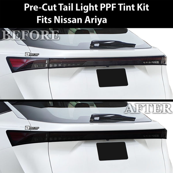 Full Headlight Taillight Precut Smoked PPF Tint Kit Film Overlay Fits Nissan Ariya 2023 - 2025 - Bogar Tech Designs