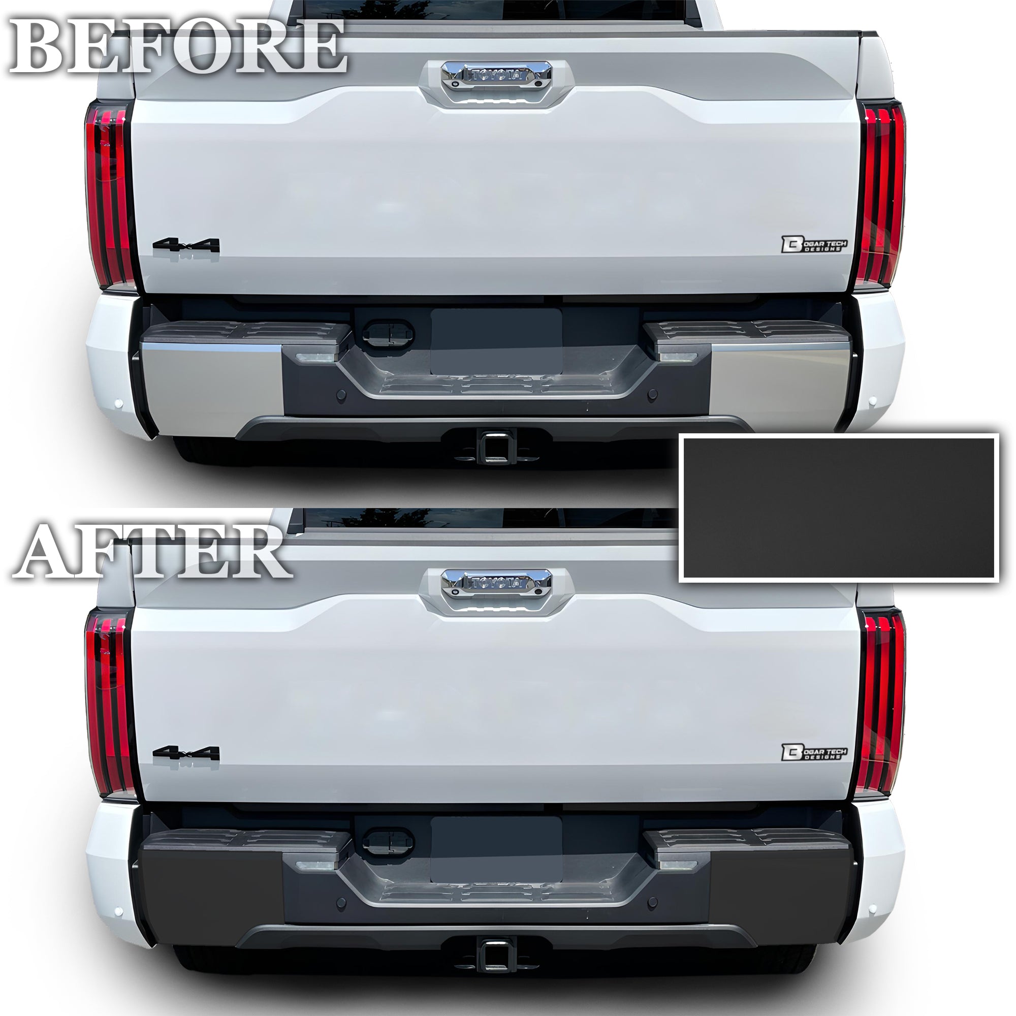 Toyota Tundra 2022-2026 Blackout Chrome Delete Kit – Precut Gloss Black Vinyl Overlays