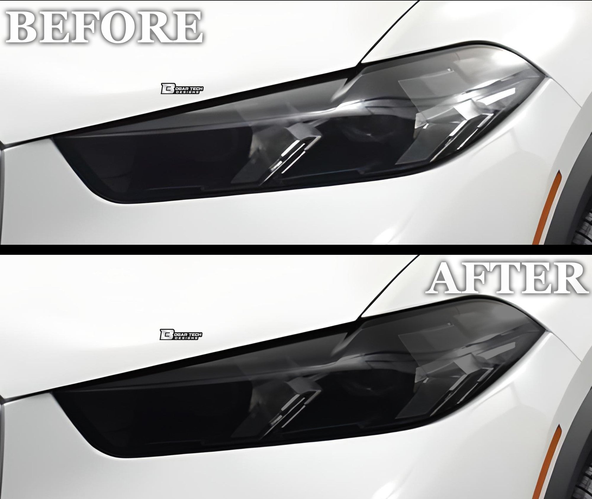 Full Headlight Taillight Precut Smoked PPF Tint Kit Film Overlay Fits BMW X5 2023 - 2025 - Bogar Tech Designs