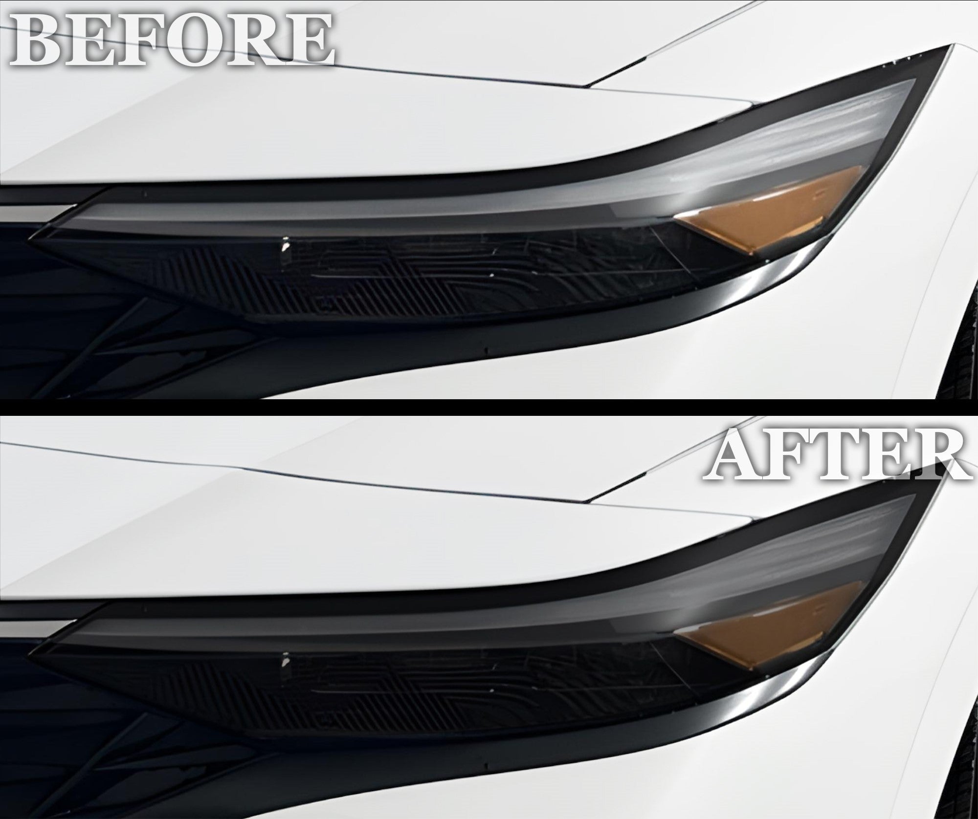 Full Headlight Taillight Precut Smoked PPF Tint Kit Film Overlay Fits Hyundai Elantra 2021 - 2025 - Bogar Tech Designs
