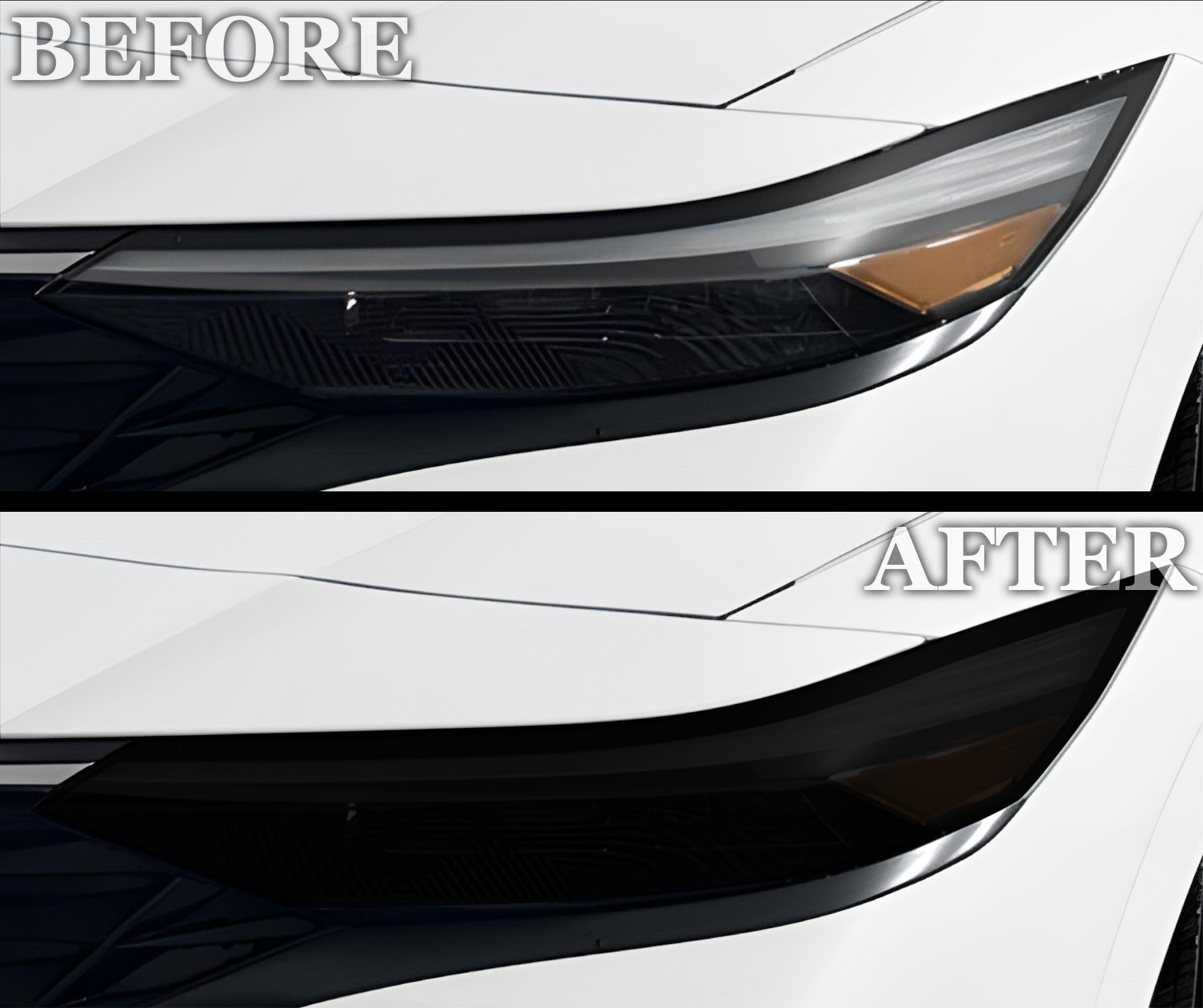 Full Headlight Taillight Precut Smoked PPF Tint Kit Film Overlay Fits Hyundai Elantra 2021 - 2025 - Bogar Tech Designs