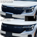 Vinyl Chrome Delete Grille Side Window Rear Blackout Decal Stickers Overlay Film Fits Kia Seltos 2021-2025