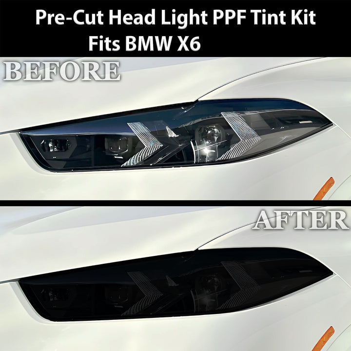 Full Headlight Taillight Precut Smoked PPF Tint Kit Film Overlay Fits BMW X6 2020 - 2025 - Bogar Tech Designs