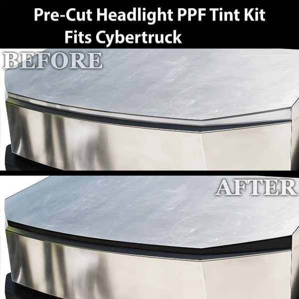Full Headlight Taillight Precut Smoked PPF Tint Kit Film Overlay Fits Tesla Cybertruck - Bogar Tech Designs