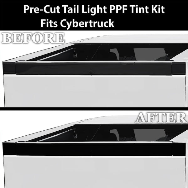 Full Headlight Taillight Precut Smoked PPF Tint Kit Film Overlay Fits Tesla Cybertruck - Bogar Tech Designs