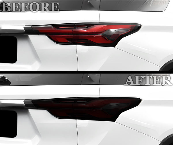 Full Headlight Taillight Precut Smoked PPF Tint Kit Film Overlay Fits Chevrolet Traverse 2022 - 2023 - Bogar Tech Designs