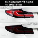 Fits BMW 5 Series 2021 - 2023 Full Headlight Taillight Precut Smoked PPF Tint Kit Film Overlay - Bogar Tech Designs