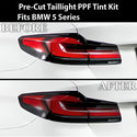 Fits BMW 5 Series 2021 - 2023 Full Headlight Taillight Precut Smoked PPF Tint Kit Film Overlay - Bogar Tech Designs