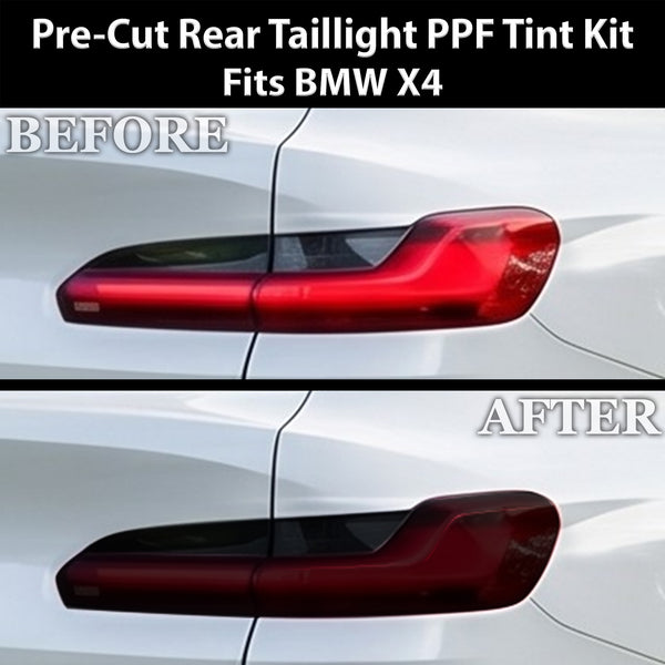 BMW X4 2022–2025 Dark Smoke Headlight & Taillight Tint Kit – Precut Vinyl Lens Overlays