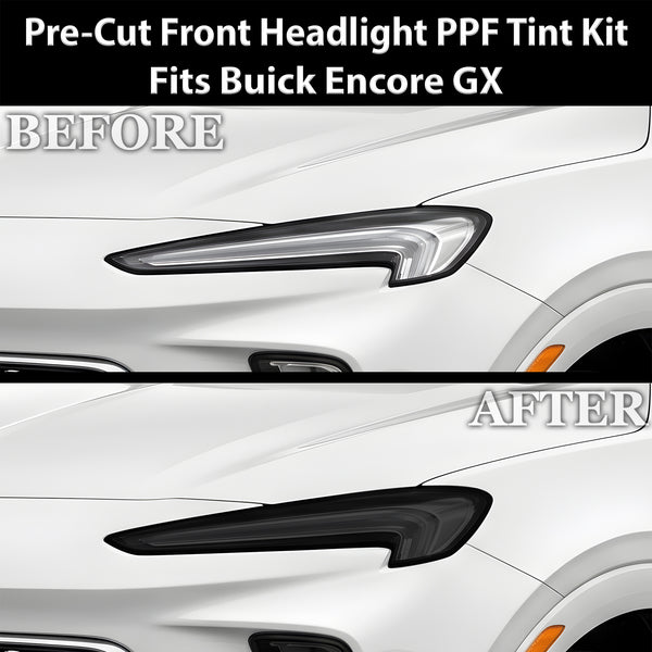 Buick Encore GX 2024–2026 Dark Smoke Headlight & Taillight Tint Kit – Precut Vinyl Lens Overlays