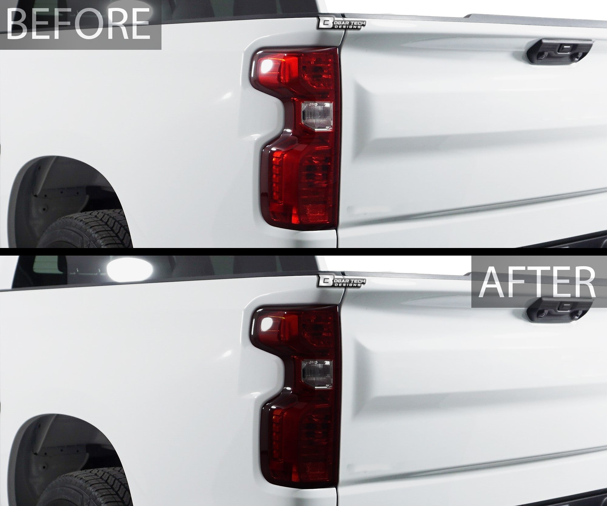 Full Headlight Taillight Precut Smoked PPF Tint Kit Film Overlay Fits Chevy Silverado 2019 - 2025 - Bogar Tech Designs