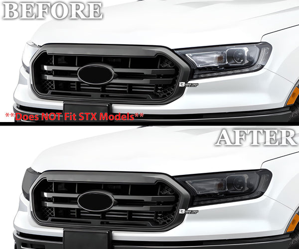 Full Headlight Taillight Precut Smoked PPF Tint Kit Film Overlay Fits Ford Ranger 2019 - 2023 - Bogar Tech Designs