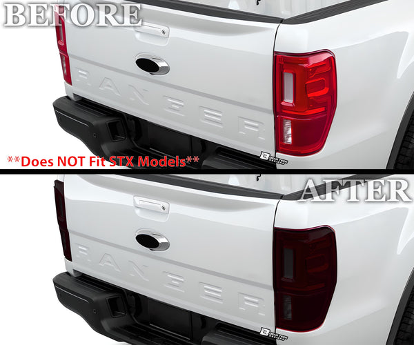 Full Headlight Taillight Precut Smoked PPF Tint Kit Film Overlay Fits Ford Ranger 2019 - 2023 - Bogar Tech Designs