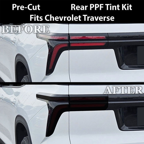 Fits Chevrolet Traverse 2024-2026 Full Headlight Taillight Precut Smoked PPF Tint Kit Film Overlay