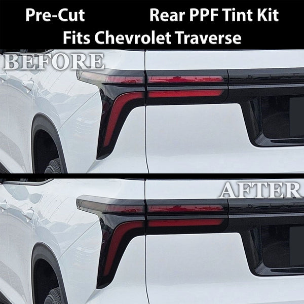 Fits Chevrolet Traverse 2024-2026 Full Headlight Taillight Precut Smoked PPF Tint Kit Film Overlay