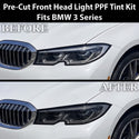 Fits BMW 3 Series 2019-2022 Full Headlight Taillight Precut Smoked PPF Tint Kit Film Overlay