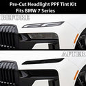 Fits BMW 7 Series 2023 - 2025 Full Headlight Taillight Precut Smoked PPF Tint Kit Film Overlay - Bogar Tech Designs