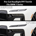 Fits BMW 7 Series 2023 - 2025 Full Headlight Taillight Precut Smoked PPF Tint Kit Film Overlay - Bogar Tech Designs
