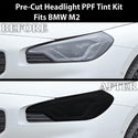 Fits BMW M2 2023 - 2025 Full Headlight Taillight Precut Smoked PPF Tint Kit Film Overlay - Bogar Tech Designs