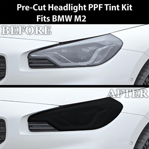 Fits BMW M2 2023 - 2025 Full Headlight Taillight Precut Smoked PPF Tint Kit Film Overlay - Bogar Tech Designs