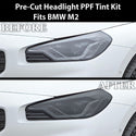 Fits BMW M2 2023 - 2025 Full Headlight Taillight Precut Smoked PPF Tint Kit Film Overlay - Bogar Tech Designs