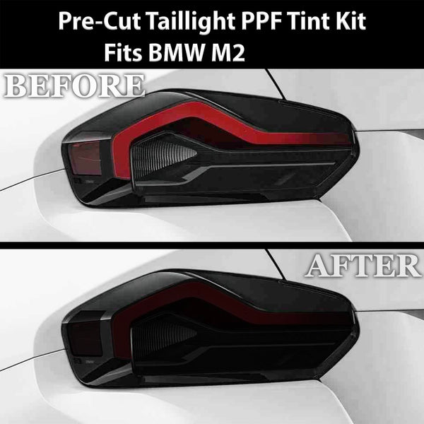 Fits BMW M2 2023 - 2025 Full Headlight Taillight Precut Smoked PPF Tint Kit Film Overlay - Bogar Tech Designs
