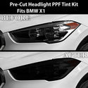 Fits BMW X1 2020 - 2022 Full Headlight Taillight Precut Smoked PPF Tint Kit Film Overlay - Bogar Tech Designs