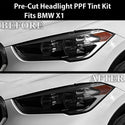Fits BMW X1 2020 - 2022 Full Headlight Taillight Precut Smoked PPF Tint Kit Film Overlay - Bogar Tech Designs
