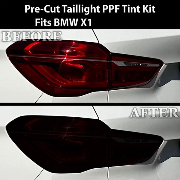 Fits BMW X1 2020 - 2022 Full Headlight Taillight Precut Smoked PPF Tint Kit Film Overlay - Bogar Tech Designs