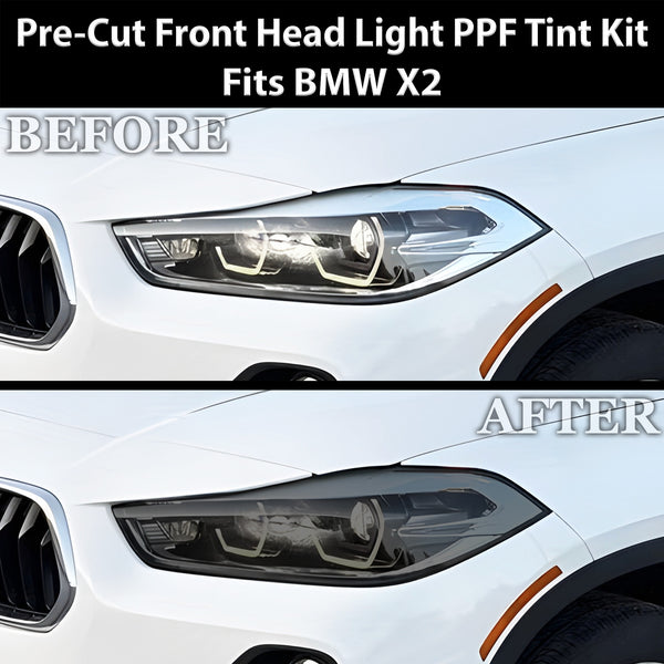 Fits BMW X2 2018-2023 Full Headlight Taillight Precut Smoked PPF Tint Kit Film Overlay