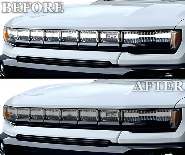 Fits GMC Hummer EV 2023-2025 Full Headlight Taillight Precut Smoked PPF Tint Kit Film Overlay