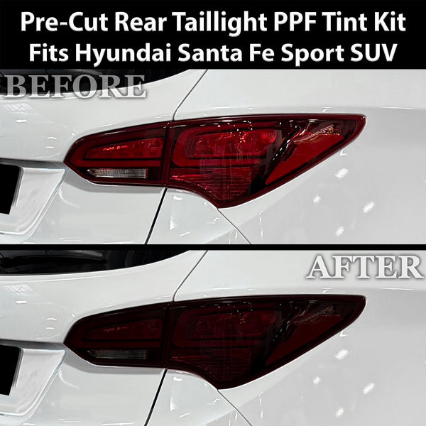 Fits Hyundai Santa Fe Sport 2014-2018 Full Headlight Taillight Precut Smoked PPF Tint Kit Film Overlay