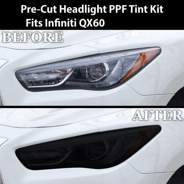 Fits Infiniti QX60 2016 - 2020 Full Headlight Taillight Precut Smoked PPF Tint Kit Film Overlay - Bogar Tech Designs