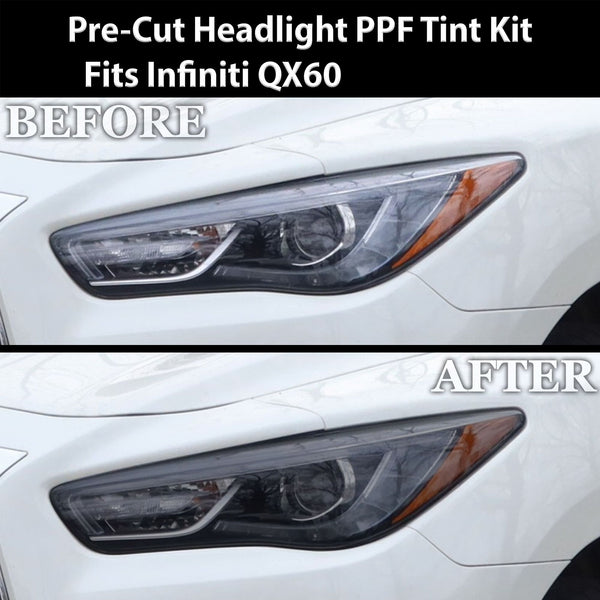 Fits Infiniti QX60 2016 - 2020 Full Headlight Taillight Precut Smoked PPF Tint Kit Film Overlay - Bogar Tech Designs