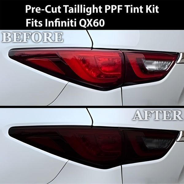 Fits Infiniti QX60 2016 - 2020 Full Headlight Taillight Precut Smoked PPF Tint Kit Film Overlay - Bogar Tech Designs