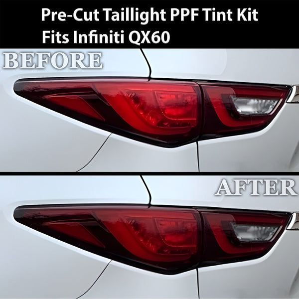 Fits Infiniti QX60 2016 - 2020 Full Headlight Taillight Precut Smoked PPF Tint Kit Film Overlay - Bogar Tech Designs