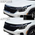 Vinyl Chrome Delete Grille Side Window Rear Blackout Decal Stickers Overlay Film Fits Kia Seltos 2021-2025