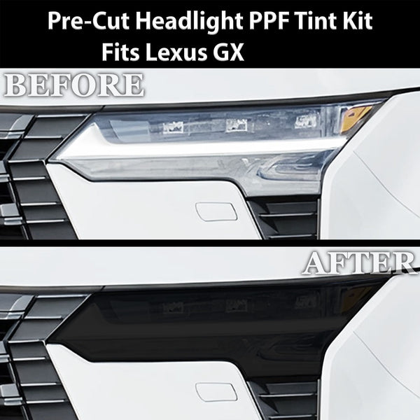 Fits Lexus GX 2024 - 2025 Full Headlight Taillight Precut Smoked PPF Tint Kit Film Overlay - Bogar Tech Designs
