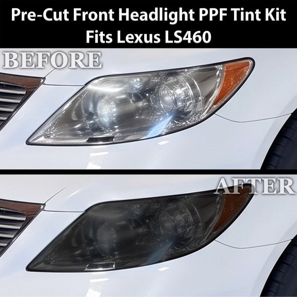 Fits Lexus LS460 2007-2009 Full Headlight Taillight Precut Smoked PPF Tint Kit Film Overlay
