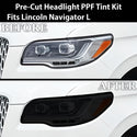 Fits Lincoln Navigator L 2022 - 2024 Full Headlight Taillight Precut Smoked PPF Tint Kit Film Overlay - Bogar Tech Designs