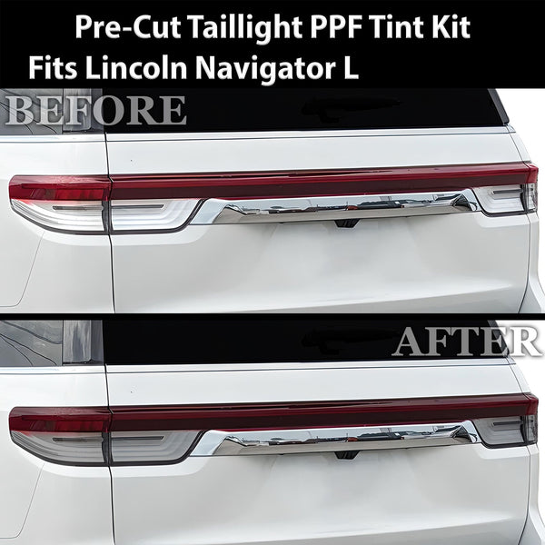 Fits Lincoln Navigator L 2022 - 2024 Full Headlight Taillight Precut Smoked PPF Tint Kit Film Overlay - Bogar Tech Designs