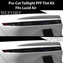 Fits Lucid Air Full Headlight Taillight Precut Smoked PPF Tint Kit Film Overlay 2022-2025