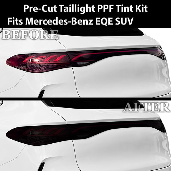 Fits Mercedes - Benz EQE SUV 2023 - 2025 Full Headlight Taillight Precut Smoked PPF Tint Kit Film Overlay - Bogar Tech Designs