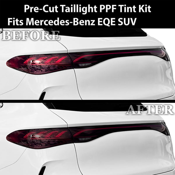 Fits Mercedes - Benz EQE SUV 2023 - 2025 Full Headlight Taillight Precut Smoked PPF Tint Kit Film Overlay - Bogar Tech Designs