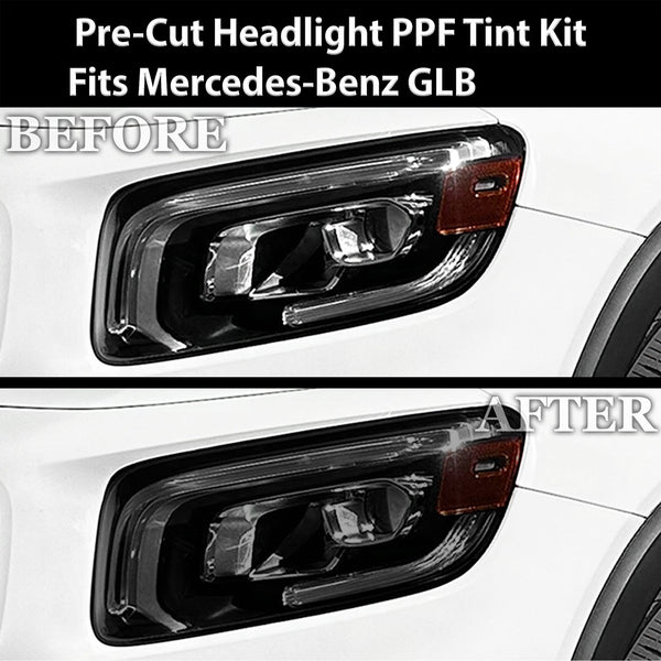 Fits Mercedes - Benz GLB 2020 - 2025 Full Headlight Taillight Precut Smoked PPF Tint Kit Film Overlay - Bogar Tech Designs