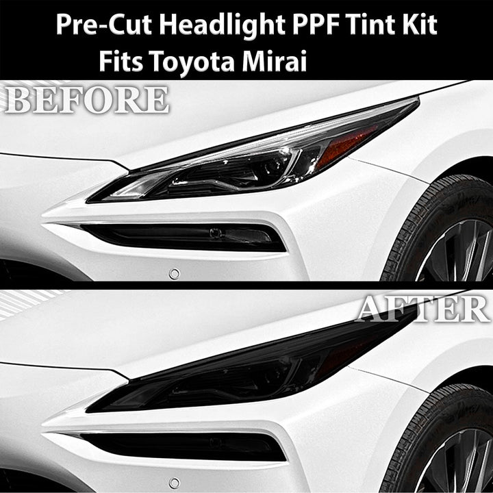 Fits Toyota Mirai 2021 - 2025 Full Headlight Taillight Precut Smoked PPF Tint Kit Film Overlay - Bogar Tech Designs